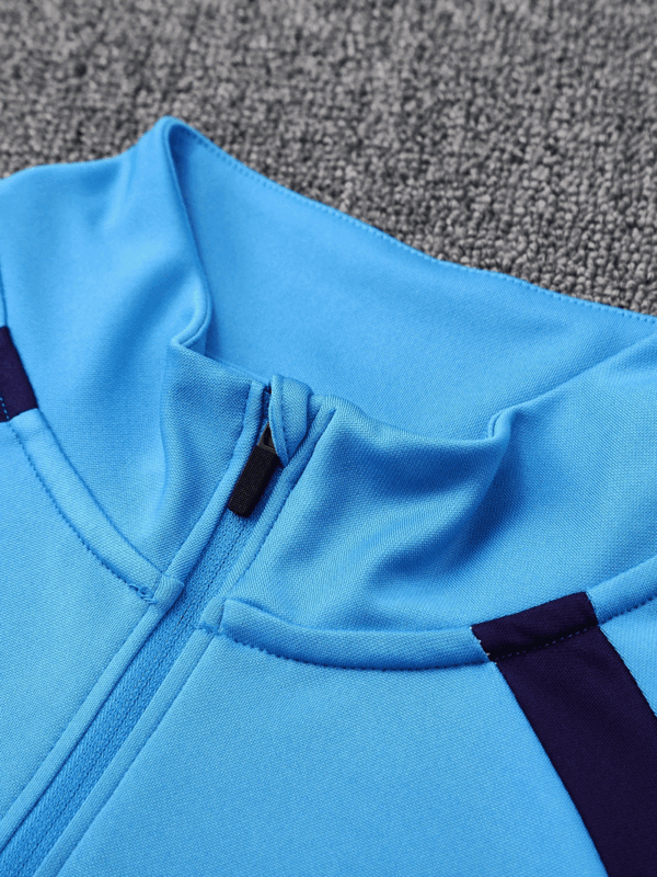 Custom Quarter-Zip Long Sleeve Training Jersey - Light Blue - Image 5