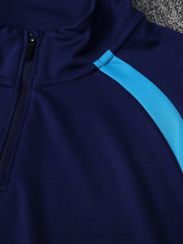 Custom Quarter-Zip Long Sleeve Training Jersey - Royal Blue - Image 5